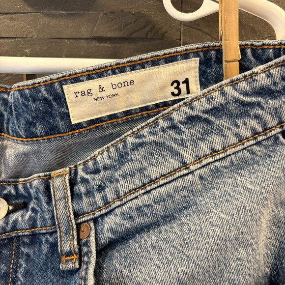 Rag & Bone Mid-Rise Rosa Peony 'Boyfriend' Jeans- Women's Size 31- New with Tags - Picture 2 of 10